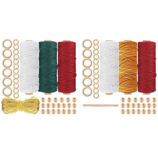 3 rolls macrame cotton cord,twine macrame rope with wooden beads wood rings for wall hanging crafts decoration
3 rolls macrame cotton cord,twine macrame rope with wooden beads wood rings for wall hanging crafts decoration