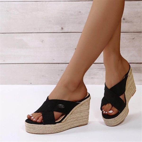 slippers sarairis big size 35-43 ladies concise 2021 summer women platform wedges high heels outdoor shoes woman, Black
slippers sarairis big size 35-43 ladies concise 2021 summer women platform wedges high heels outdoor shoes woman, Black