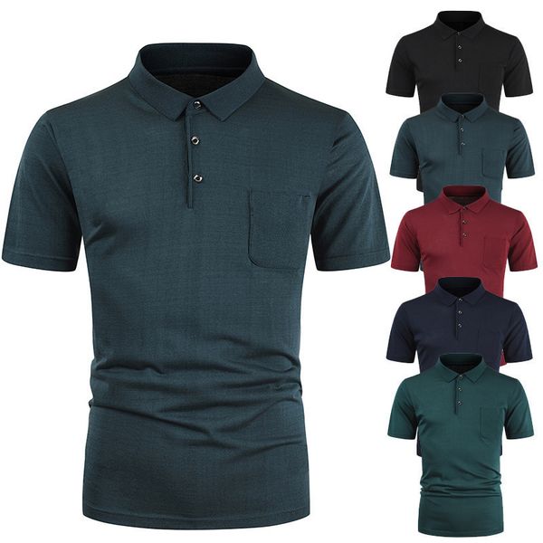 2020 new fashion pullover youth solid color pocket lapel t-shirt men's wear, White;black
2020 new fashion pullover youth solid color pocket lapel t-shirt men's wear, White;black