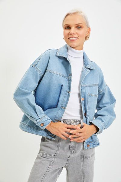women's jackets trendyol pocket detail oversize denim jacket twoaw22ce0283, Black;brown
women's jackets trendyol pocket detail oversize denim jacket twoaw22ce0283, Black;brown