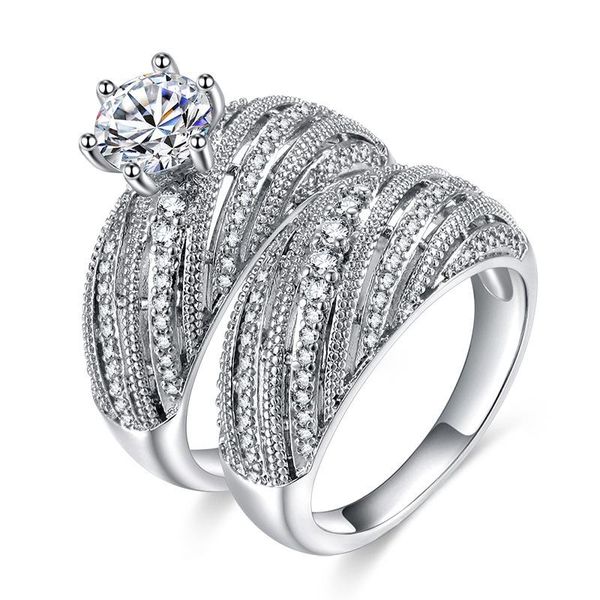wedding rings zhouyang engagement ring sets for women luxury style six zircon silver color 2 pcs gift fashion jewelry kar400, Slivery;golden
wedding rings zhouyang engagement ring sets for women luxury style six zircon silver color 2 pcs gift fashion jewelry kar400, Slivery;golden