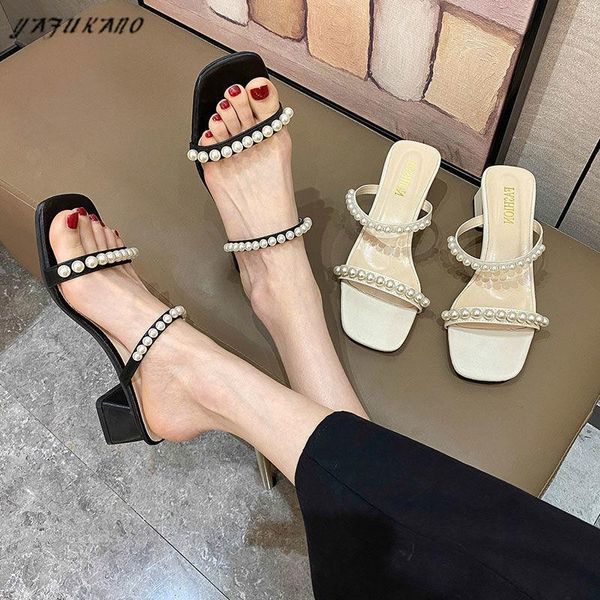 slippers elegant string bead one word band open-toe high heels square toe narrow thick heel slides summer rome sandals, Black
slippers elegant string bead one word band open-toe high heels square toe narrow thick heel slides summer rome sandals, Black