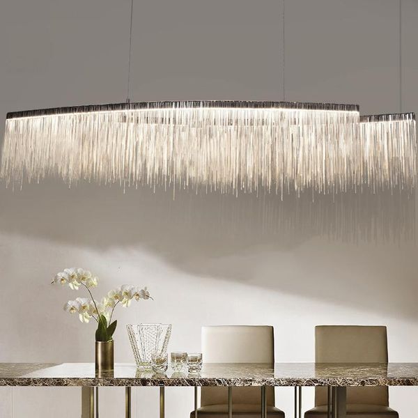 living room chandelier modern led restaurant chandelier villa clubhouse lighting creative designer model room chain light tassel
living room chandelier modern led restaurant chandelier villa clubhouse lighting creative designer model room chain light tassel