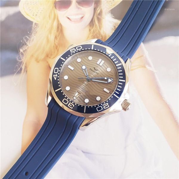 men automatic self wind mechanical rose yellow gold rubber straps sapphire crystal blue gray dial luxury classic watch wristwatches, Slivery;brown
men automatic self wind mechanical rose yellow gold rubber straps sapphire crystal blue gray dial luxury classic watch wristwatches, Slivery;brown