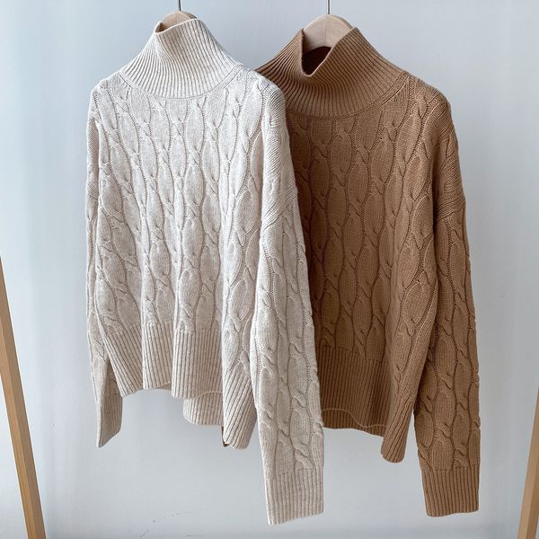 2021 hemp pattern high neck cashmere women new loose sweater outer wear autumn and winter b1xl, White;black
2021 hemp pattern high neck cashmere women new loose sweater outer wear autumn and winter b1xl, White;black