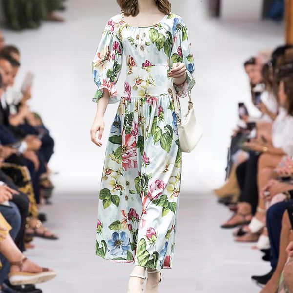 2021 new summer runway designer floral print long women oo-neck ruffles elastic waist beach casual x19i, Black;gray
2021 new summer runway designer floral print long women oo-neck ruffles elastic waist beach casual x19i, Black;gray