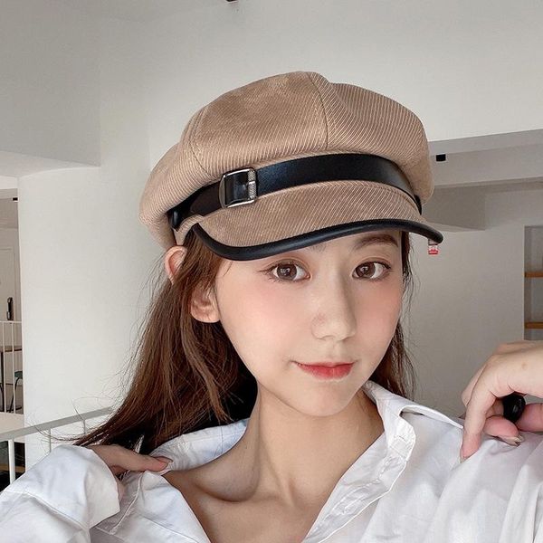 berets khaki octagonal women hat belt decoration spring autumn korean beret female retro fashion japanese painter peaked black caps, Blue;gray
berets khaki octagonal women hat belt decoration spring autumn korean beret female retro fashion japanese painter peaked black caps, Blue;gray