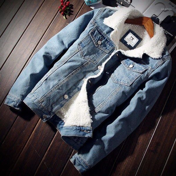 men's jackets autumn winter men denim jacket fleece warmth slim imitation lamb cashmere pure color fashion youth all-match male cowboy, Black;brown
men's jackets autumn winter men denim jacket fleece warmth slim imitation lamb cashmere pure color fashion youth all-match male cowboy, Black;brown