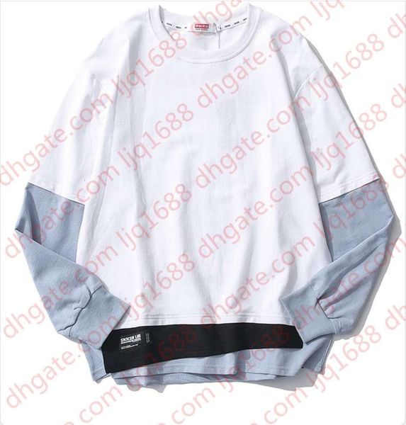 fake two pieces of cotton color match sweetshirts casual custom shirts fashion striped ropa hombre mens clothing dh50pl, White;black
fake two pieces of cotton color match sweetshirts casual custom shirts fashion striped ropa hombre mens clothing dh50pl, White;black