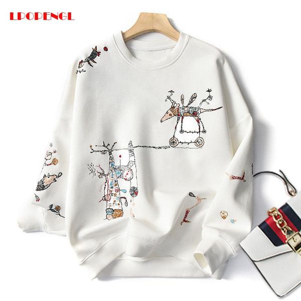 women's hoodies & sweatshirts harajuku fashion stitch-embroidered long-sleeved o- neck breathable hoodie casual sweatshirt women 2021 s, Black
women's hoodies & sweatshirts harajuku fashion stitch-embroidered long-sleeved o- neck breathable hoodie casual sweatshirt women 2021 s, Black