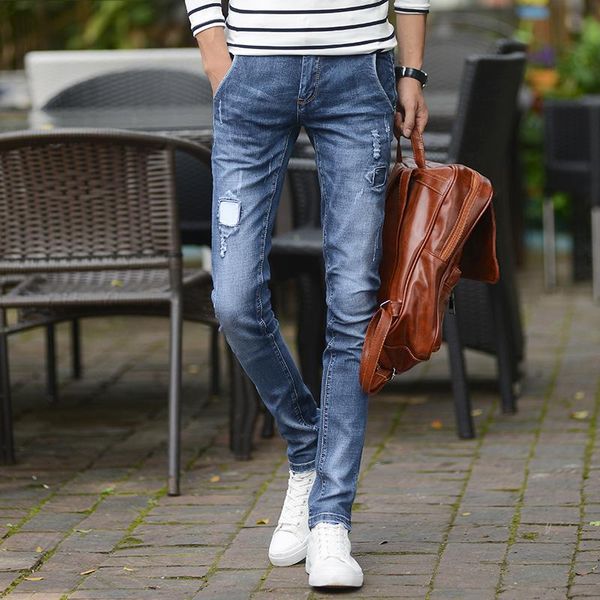 men's jeans jean slim homme skinny men man pantalon mens trousers pants denim comfort casual, Blue
men's jeans jean slim homme skinny men man pantalon mens trousers pants denim comfort casual, Blue