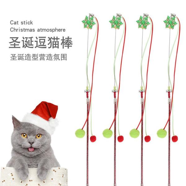 cat toys christmas hair ball pendant funny stick toy scratch-resistant long rod steel wire supplies.
cat toys christmas hair ball pendant funny stick toy scratch-resistant long rod steel wire supplies.