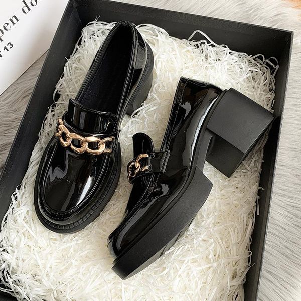 dress shoes 2021 spring autumn women's high heel fashion chain decoration ladies platform non-slip casual all-match, Black
dress shoes 2021 spring autumn women's high heel fashion chain decoration ladies platform non-slip casual all-match, Black