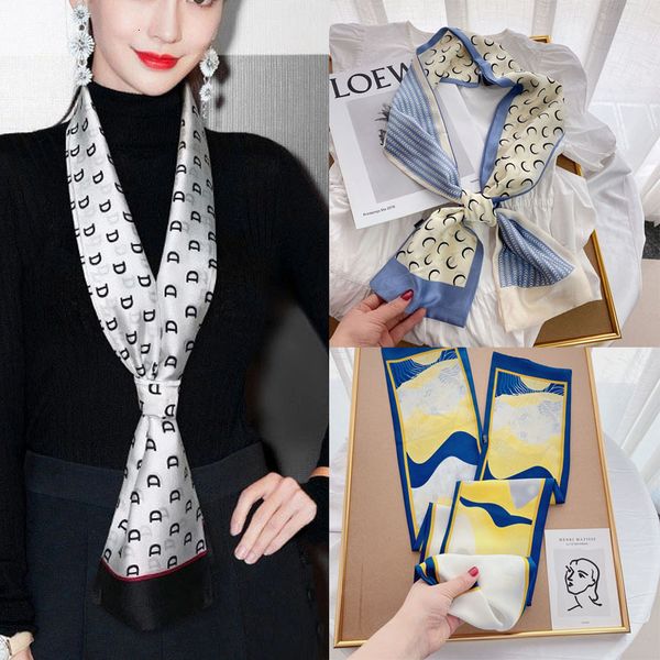 scarve small long women's and autumn versatile scarf spring foreign style fashion suit imitation silk decorative small, Blue;gray
scarve small long women's and autumn versatile scarf spring foreign style fashion suit imitation silk decorative small, Blue;gray