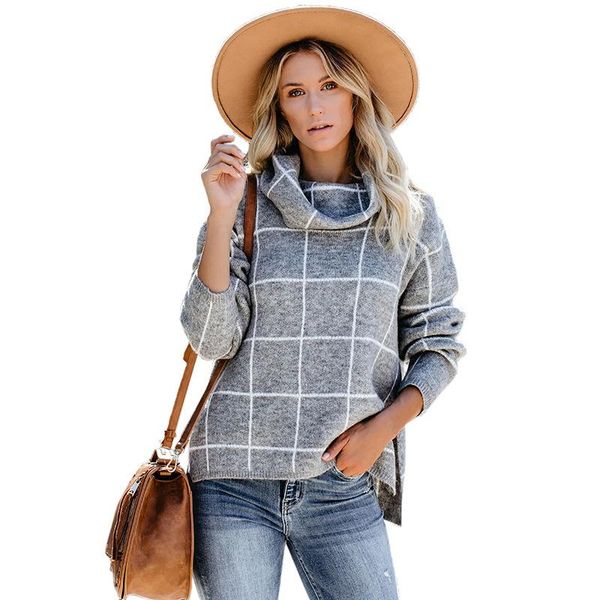 women's sweaters winter sweater medium length plaid high neck pullover autumn spring woman ladies femme women slim tanlin 2021, White;black
women's sweaters winter sweater medium length plaid high neck pullover autumn spring woman ladies femme women slim tanlin 2021, White;black