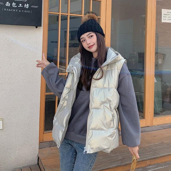 women's vests 2021 spring hooded women cotton vest autumn casual warm thick waistcoat sleeveless solid removable hat, Black;white
women's vests 2021 spring hooded women cotton vest autumn casual warm thick waistcoat sleeveless solid removable hat, Black;white