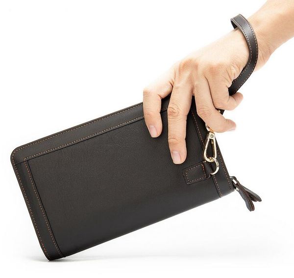 factory direct men's clutch business cowhide wallet long double-layer zipper wallets clutches small bag 7699, Red;black
factory direct men's clutch business cowhide wallet long double-layer zipper wallets clutches small bag 7699, Red;black