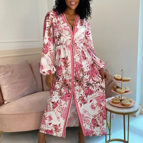 casual dresses katara printed v neck women fashion long sleeve single breasted dress elegant ankle length female ladies, Black;gray
casual dresses katara printed v neck women fashion long sleeve single breasted dress elegant ankle length female ladies, Black;gray