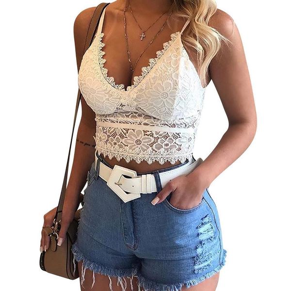 women v neck lace camisole summer fashion sleeveless vest female party club wear soild lace color short spaghetti d20, White
women v neck lace camisole summer fashion sleeveless vest female party club wear soild lace color short spaghetti d20, White