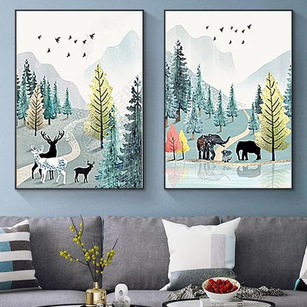 paintings nordic refresh animals deer elephant canvas landscape poster print wall art pictures kids' rooms living room decor
paintings nordic refresh animals deer elephant canvas landscape poster print wall art pictures kids' rooms living room decor