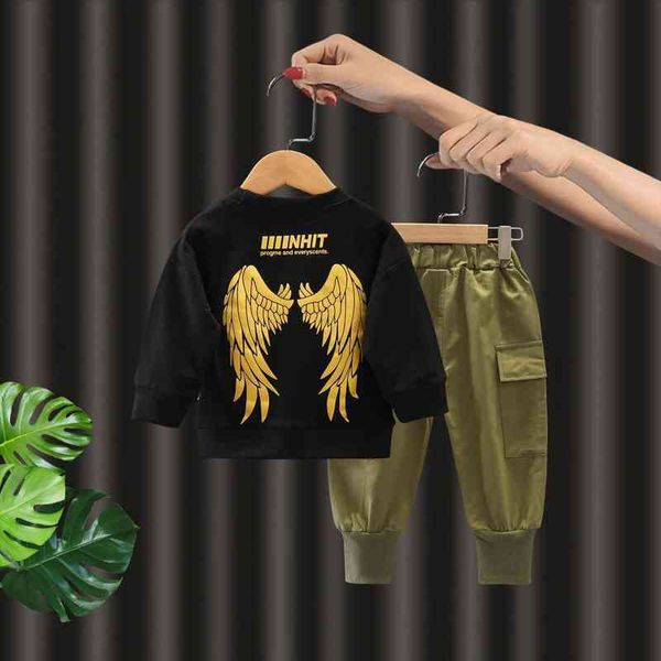childrens clothing spring autumn fashion wings boys long-sleeved two-piece suit female baby casual sweater overall, White
childrens clothing spring autumn fashion wings boys long-sleeved two-piece suit female baby casual sweater overall, White