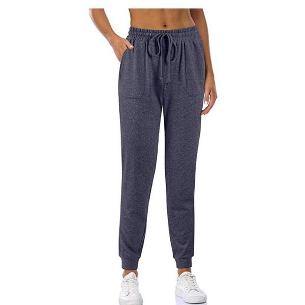 women's leggings plus size high waist casual women fitness gym pants solid color drawstring elastic pocket sweater, Black
women's leggings plus size high waist casual women fitness gym pants solid color drawstring elastic pocket sweater, Black