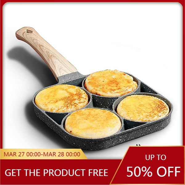 pans four-hole frying pot thickened omelet pan black non-stick egg steak ham pancake wooden handle kitchen cooking breakfast maker
pans four-hole frying pot thickened omelet pan black non-stick egg steak ham pancake wooden handle kitchen cooking breakfast maker