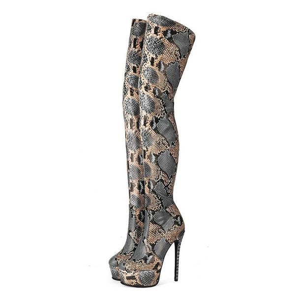 boots nice autumn winter snake women fashion zipper over the knee thin high heel platform round toe long, Black
boots nice autumn winter snake women fashion zipper over the knee thin high heel platform round toe long, Black