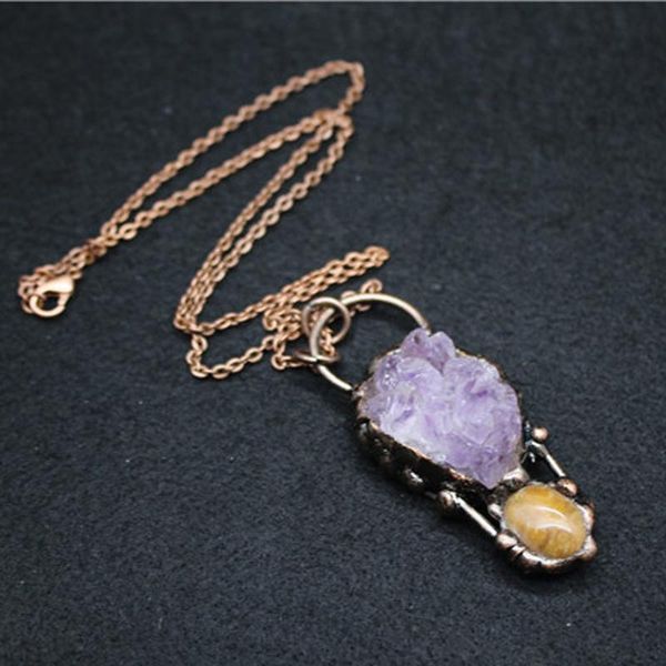 pendant necklaces 2021 arrival natural amethysts cluster necklace chrysanthemum stone pendants jewelry for women sweater chain, Silver
pendant necklaces 2021 arrival natural amethysts cluster necklace chrysanthemum stone pendants jewelry for women sweater chain, Silver