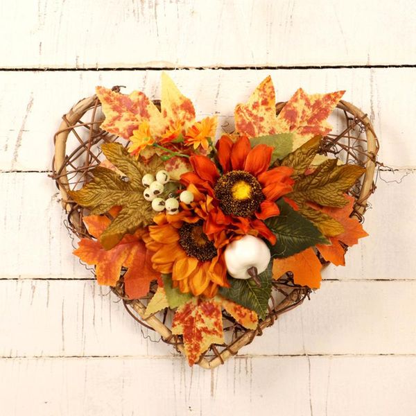 decorative flowers & wreaths heart wreath flower pumpkin sunflower wall hanging door thanksgiving decoration
decorative flowers & wreaths heart wreath flower pumpkin sunflower wall hanging door thanksgiving decoration