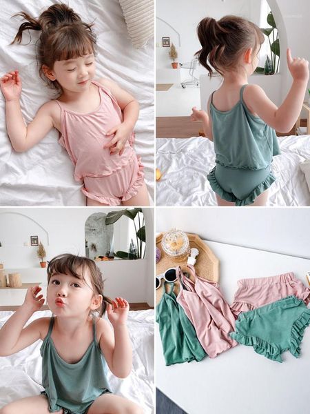clothing sets summer children girls kids pajamas sleepwear princess cotton home leisure wear ruffles shorts, White
clothing sets summer children girls kids pajamas sleepwear princess cotton home leisure wear ruffles shorts, White