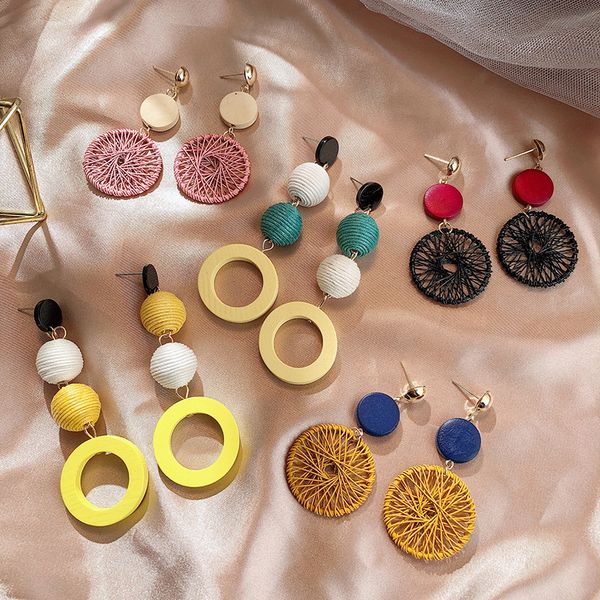 budrovky vintage woven earrings simple circle hollow mesh wooden long pendant ear stud elegant fashion ear studdio chan contact, Silver
budrovky vintage woven earrings simple circle hollow mesh wooden long pendant ear stud elegant fashion ear studdio chan contact, Silver