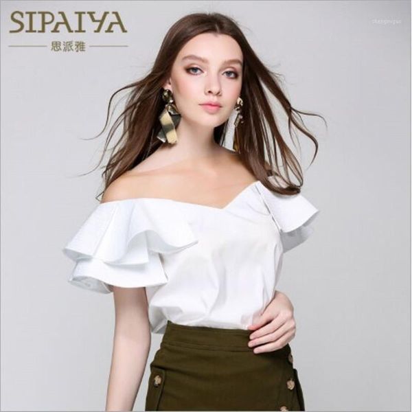 women's blouses & shirts sipaiya brand quality fashion hollow out summer shirt mesh patchwork ruffles perspective butterfly sleeve blo, White
women's blouses & shirts sipaiya brand quality fashion hollow out summer shirt mesh patchwork ruffles perspective butterfly sleeve blo, White