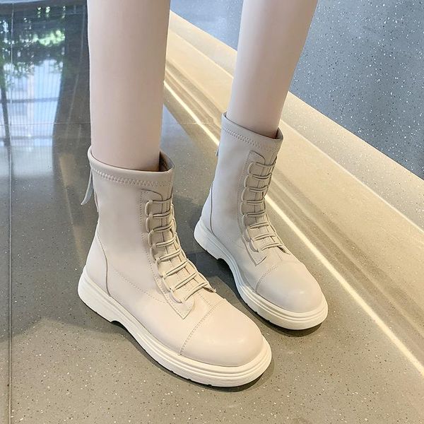 boots ankle platform women shoes lace up short pu leather round toe thick sole black beige botas de mujer
boots ankle platform women shoes lace up short pu leather round toe thick sole black beige botas de mujer