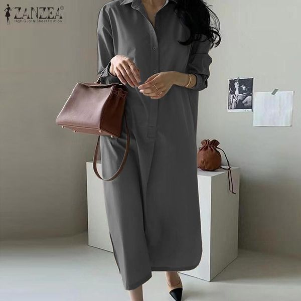 casual dresses zanzea women elegant long sleeve solid sundress ol shirt dress vintage party vestidos autumn lapel neck kaftan robe, Black;gray
casual dresses zanzea women elegant long sleeve solid sundress ol shirt dress vintage party vestidos autumn lapel neck kaftan robe, Black;gray