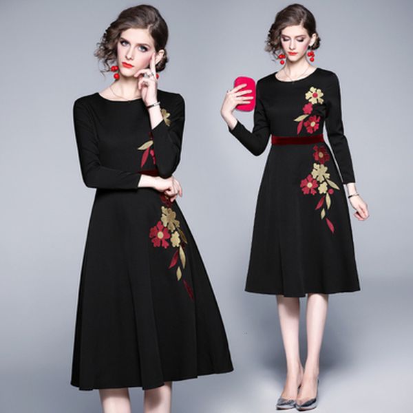 spring female size vintage black cotton midi dress seven minutes the collar applique elegant dresses qz44, Black;gray
spring female size vintage black cotton midi dress seven minutes the collar applique elegant dresses qz44, Black;gray
