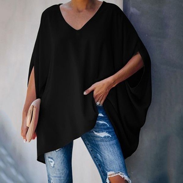 omen mouwen v-neck ladies restore oversized jumper trui effen color batwing mouw long t-shirt plus size, White
omen mouwen v-neck ladies restore oversized jumper trui effen color batwing mouw long t-shirt plus size, White