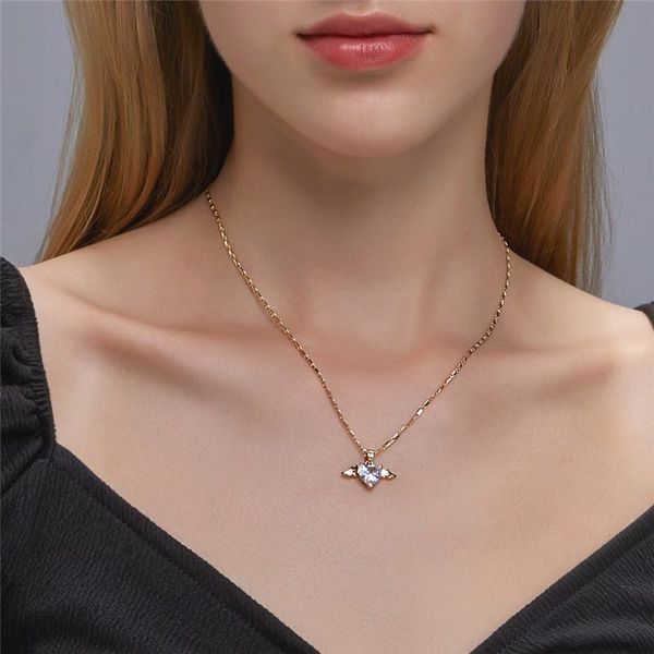 pendant necklaces 1pcs crystal heart angel necklace for women wing chain party jewelry gifts, Silver
pendant necklaces 1pcs crystal heart angel necklace for women wing chain party jewelry gifts, Silver