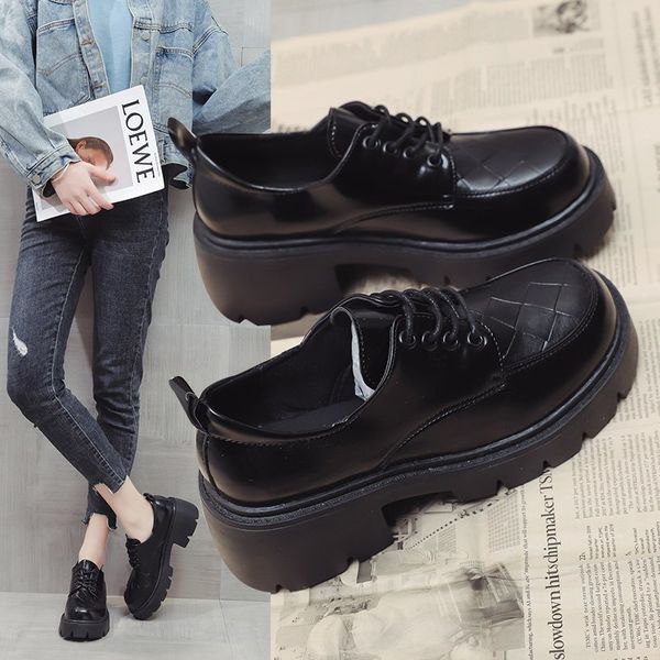 2021 spring women platform shoes leather lace up shoes plaid sewing oxford shoes lolita thick sole high heels zapatos muje 8919ndress, Black
2021 spring women platform shoes leather lace up shoes plaid sewing oxford shoes lolita thick sole high heels zapatos muje 8919ndress, Black