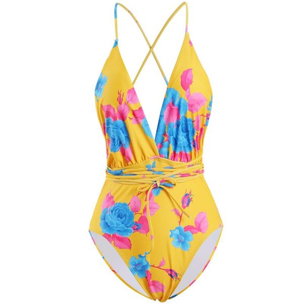 vintage women one piece swimsuit deep v-neck plunge backless criss cross floral monokini yellow string swimwear for beach & pool
vintage women one piece swimsuit deep v-neck plunge backless criss cross floral monokini yellow string swimwear for beach & pool