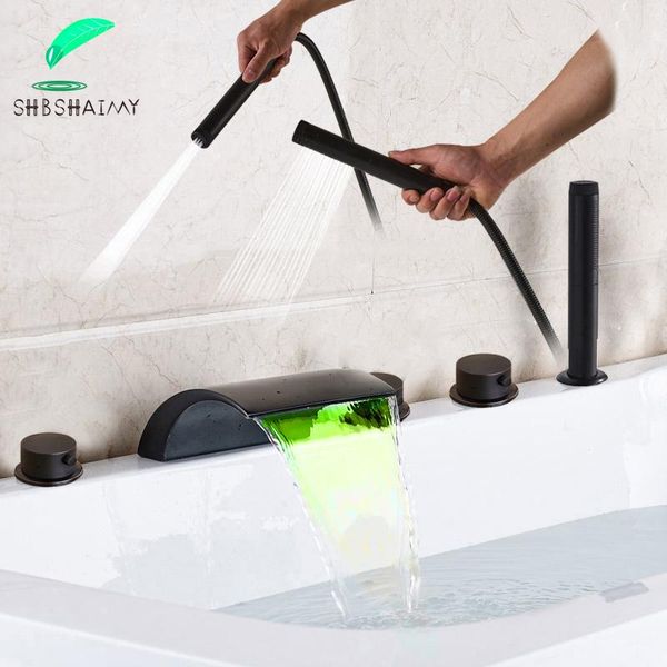 shbshaimy waterfall spout 5 pcs bathtub faucet chrome mixer taps para bathroom shower faucet w/ handshower
shbshaimy waterfall spout 5 pcs bathtub faucet chrome mixer taps para bathroom shower faucet w/ handshower