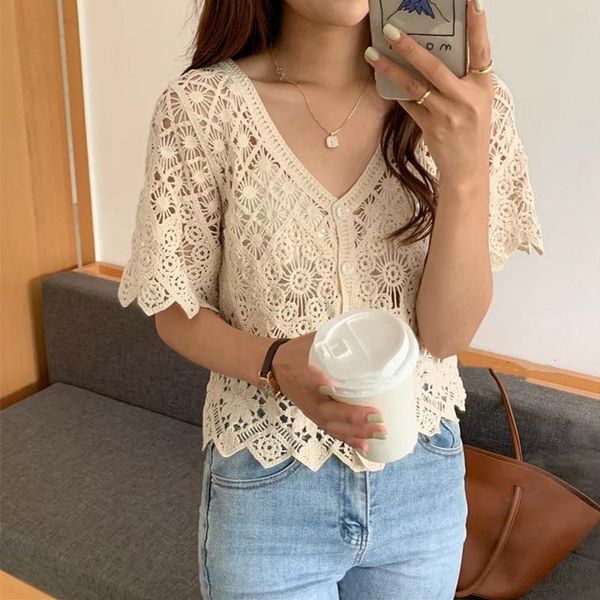 women's jackets 2021 lace coat women fashion short sleeve hook flower hollow coats summer clothes vintage crochet a231, Black;brown
women's jackets 2021 lace coat women fashion short sleeve hook flower hollow coats summer clothes vintage crochet a231, Black;brown