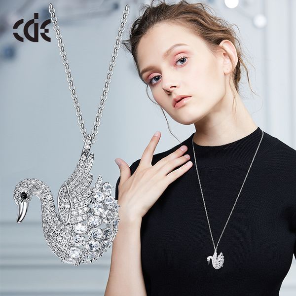 necklace sidale elegant swan sweater chain brooch dual use korean style trend accessories zircon jewelry, Silver
necklace sidale elegant swan sweater chain brooch dual use korean style trend accessories zircon jewelry, Silver