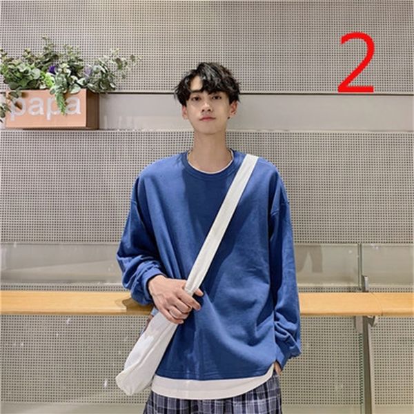new 2021 korean fashion men's long-sleeved t-shirt student casual handsome solid color shirt 0xjn, White;black
new 2021 korean fashion men's long-sleeved t-shirt student casual handsome solid color shirt 0xjn, White;black