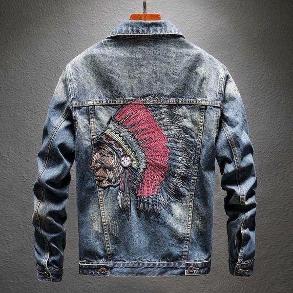 european and american style embroidery jeans jacket men's slim trend schoolboy jackets, Black;brown
european and american style embroidery jeans jacket men's slim trend schoolboy jackets, Black;brown