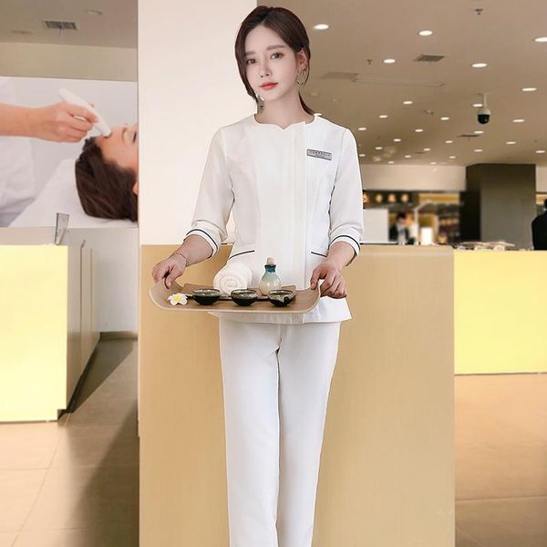 women's tracksuits designs beautician uniforms for spa salon el waitress receptionist women, Gray
women's tracksuits designs beautician uniforms for spa salon el waitress receptionist women, Gray