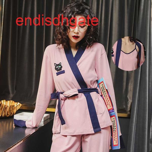piece women's autumn winter three pure cotton new japanese and korean style suspender long sleeve pajamas, Black;white
piece women's autumn winter three pure cotton new japanese and korean style suspender long sleeve pajamas, Black;white