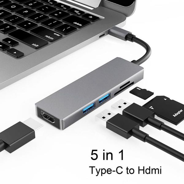 hubs multifunctional 5-in-1 type-c hub to 4k usb 3.0 usb-c docking station converter adapter
hubs multifunctional 5-in-1 type-c hub to 4k usb 3.0 usb-c docking station converter adapter