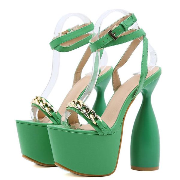 dress shoes fashion women sandals gold chain design high heels ankle strap open toe waterproof platform ladies party, Black
dress shoes fashion women sandals gold chain design high heels ankle strap open toe waterproof platform ladies party, Black