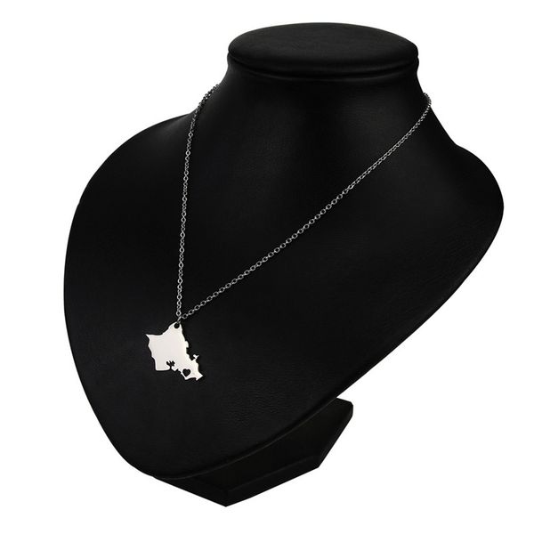 map of europe and the united states jewelry oahu stainless steel necklace to send friends gifts, Silver
map of europe and the united states jewelry oahu stainless steel necklace to send friends gifts, Silver